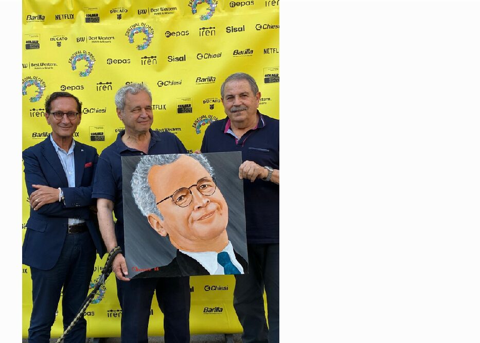 Consegna del ritratto a Enrico Mentana